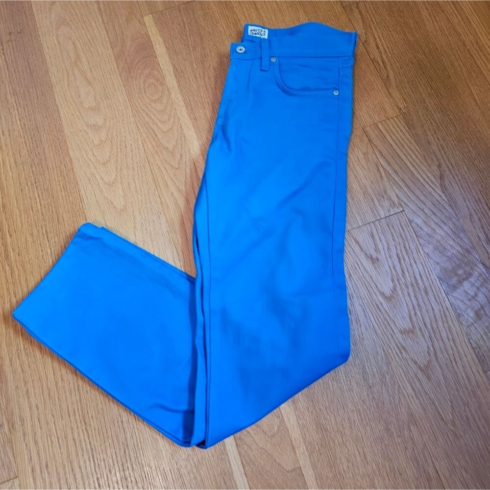 Naked & Famous Jeans Mens Size 32x32 Skinny Guy Electric Blue Selvedge Chino - Picture 7 of 7